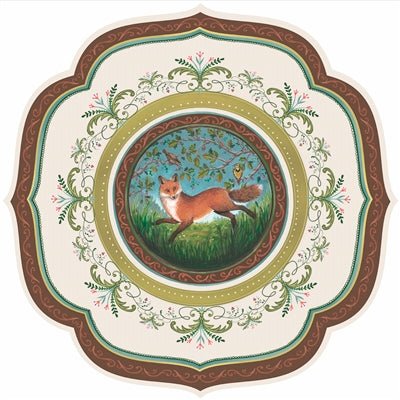 Hester & Cook Die - Cut Fanciful Fox China Placemat - 12 Sheets - From Me To You