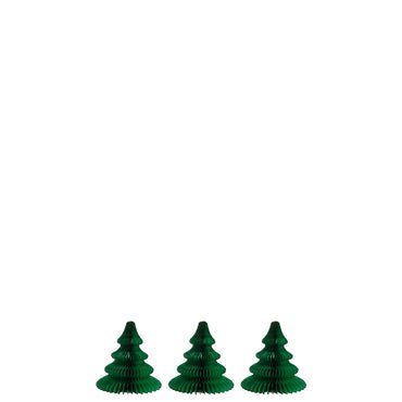 Hester & Cook - Honeycomb Small Green Trees Set of 3 - From Me To You