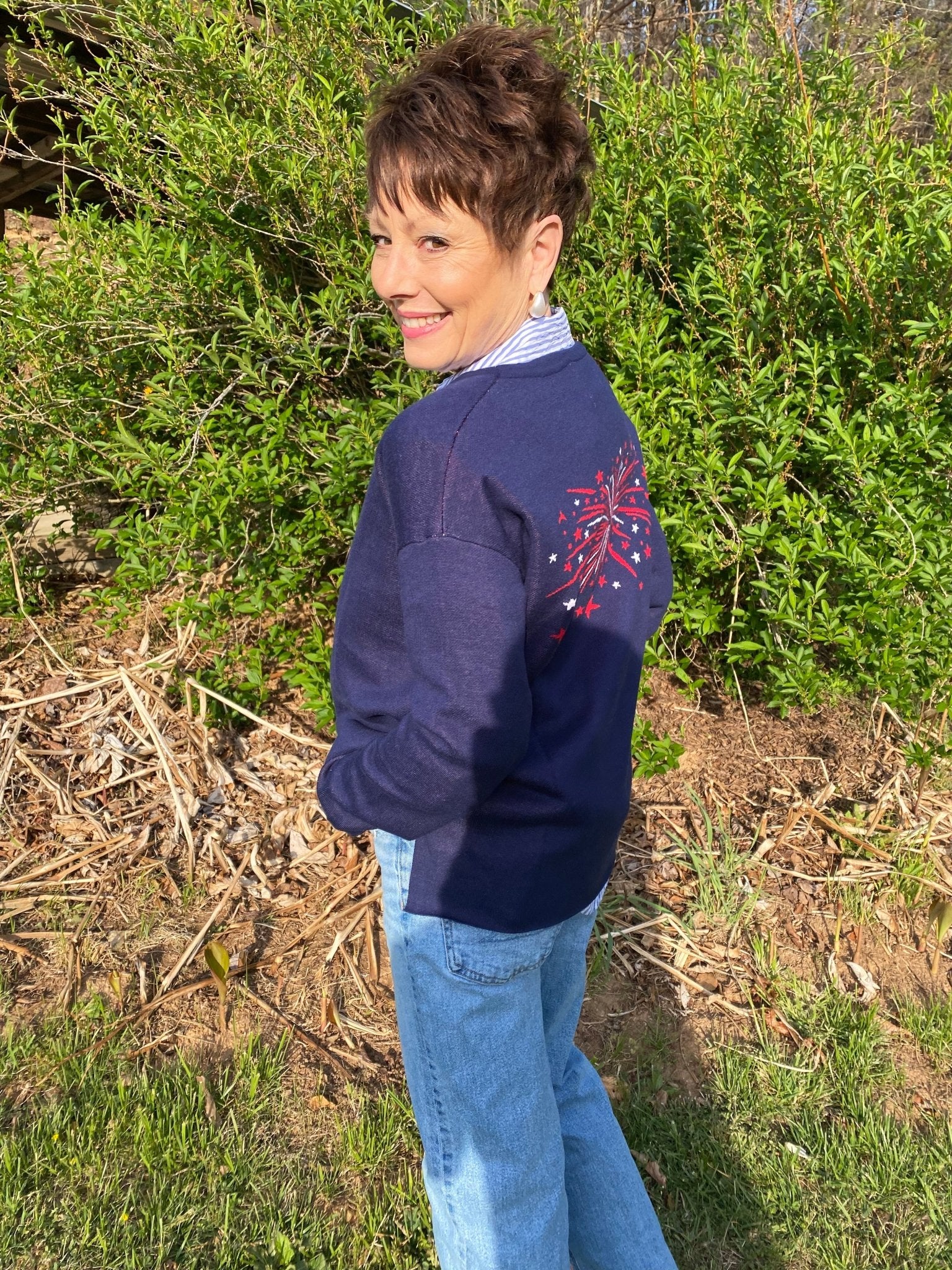 hi low 3 colors patriotic sweater - From Me To You