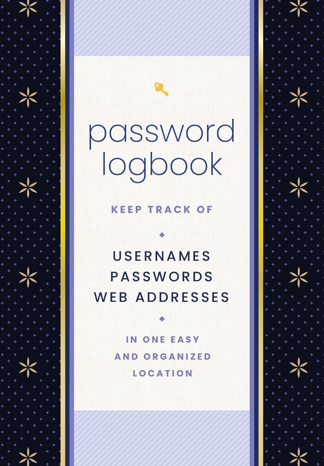 INTERNET PASSWORD LOGBOOK - (BLACK & GOLD) - From Me To You
