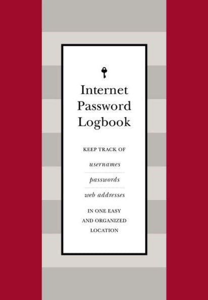 INTERNET PASSWORD LOGBOOK (RED LEATHERETTE) - From Me To You