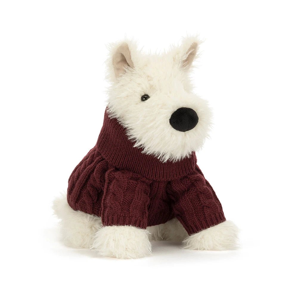 Jellycat Munro Scottie Dog 'Winter Jumper' - From Me To You