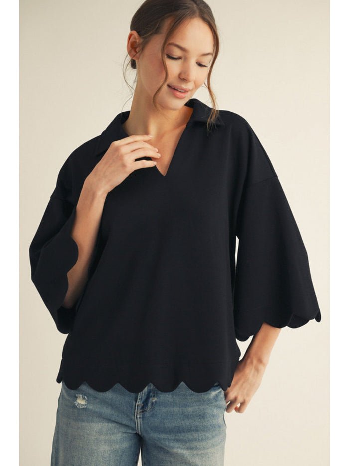 JODIFL G14737 - Plus Black Top - From Me To You