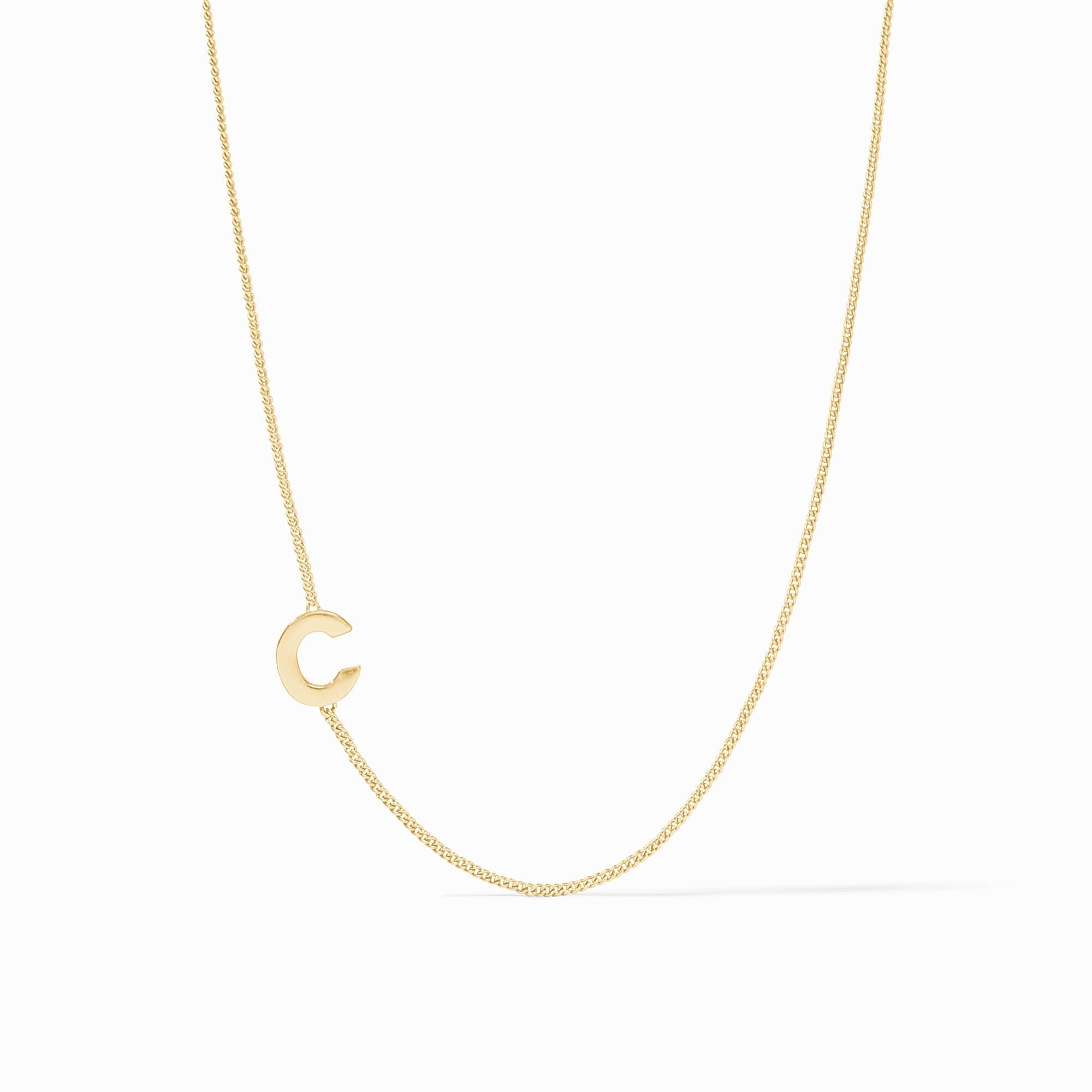 JULIE VOS Initial Delicate Necklace - C - Gold - OS - From Me To You