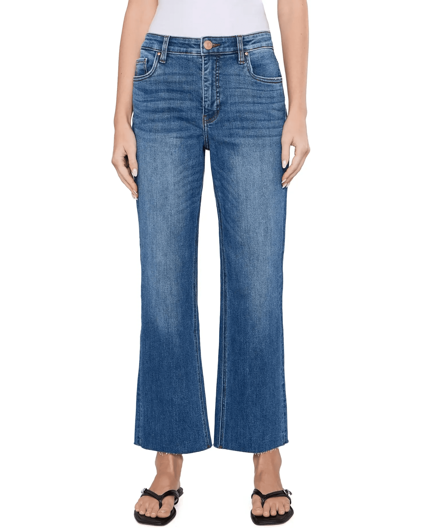Kelsey High Rise Fab Ab Ankle Flare-NSet Leg-Leader Wash Medium - From Me To You