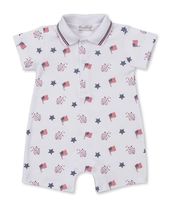 kissy kissy - Star - Spangled Freedom Short Playsuit w/ Collar - From Me To You