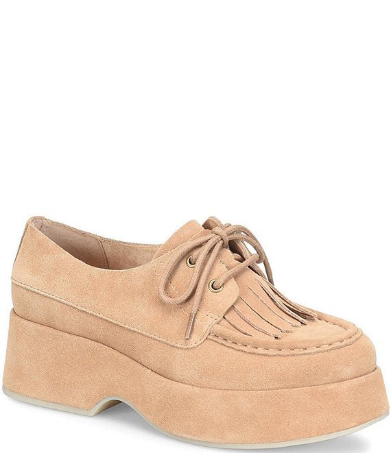 Kork - Ease Penelope Suede Kiltie Platform Oxfords - From Me To You