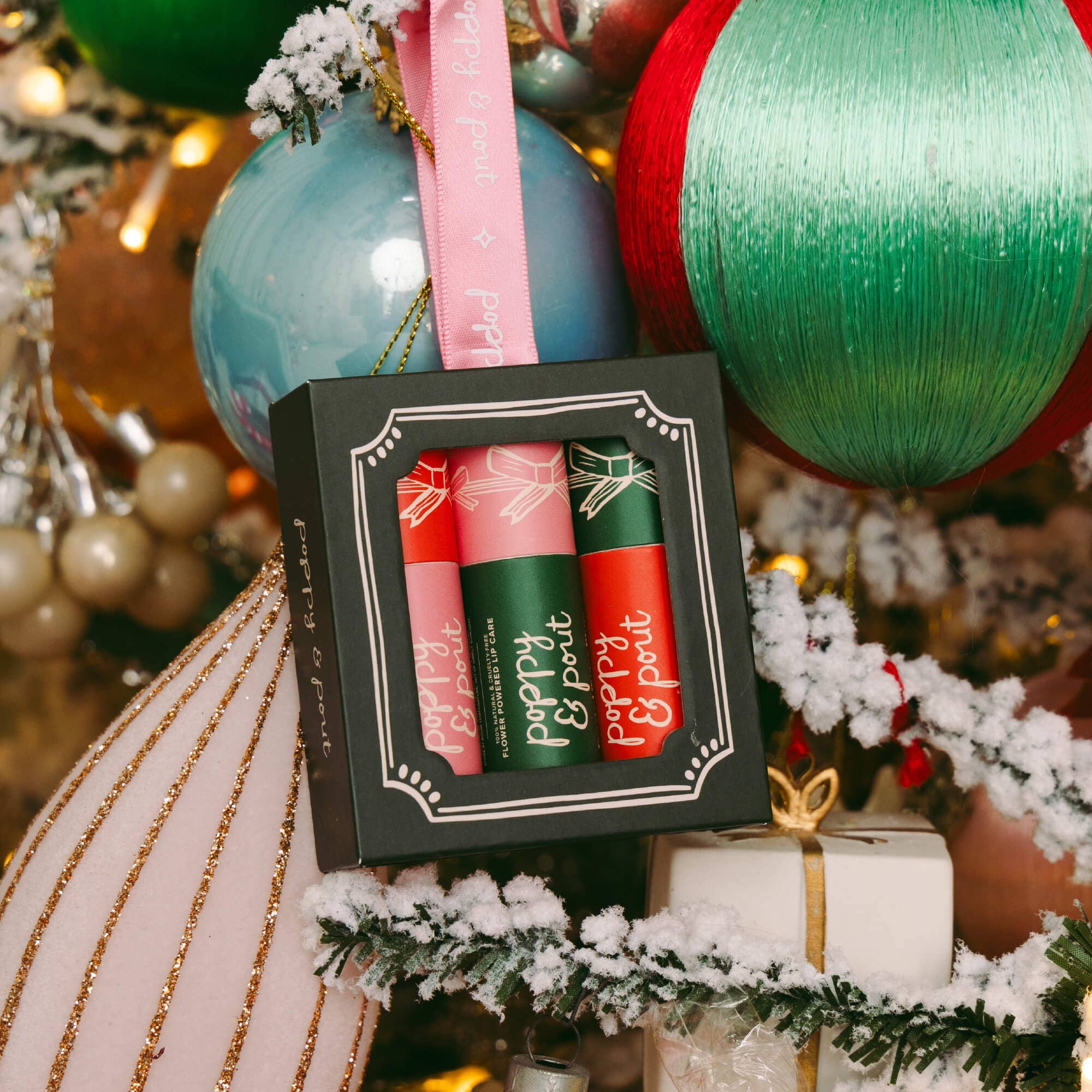 Limited Edition, Lip Balm Trio, Holiday, Ornament - From Me To You