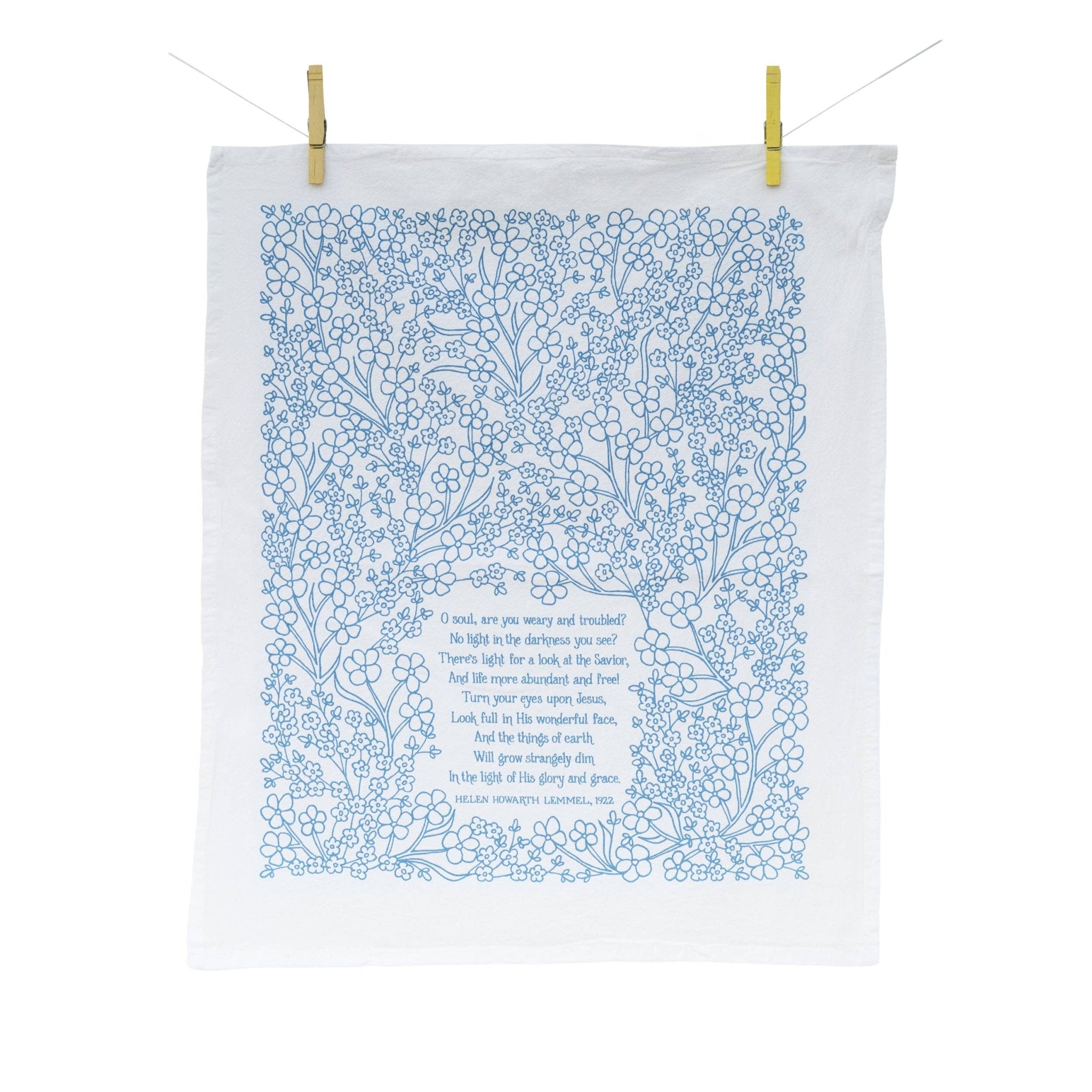 Little Things Studio Turn Your Eyes Upon Jesus Hymn Tea Towel - From Me To You
