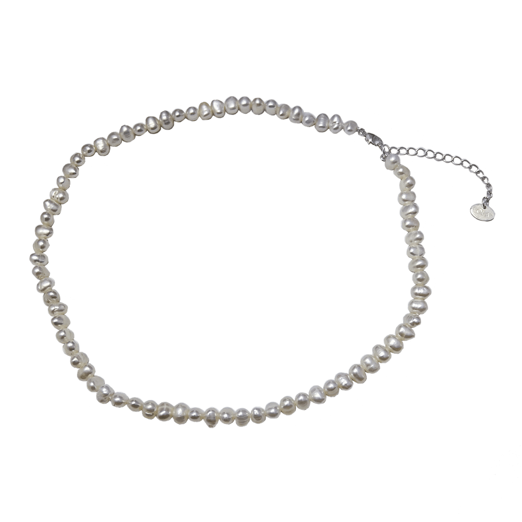 LOLA "Nugget" Pearl Choker Silver - From Me To You