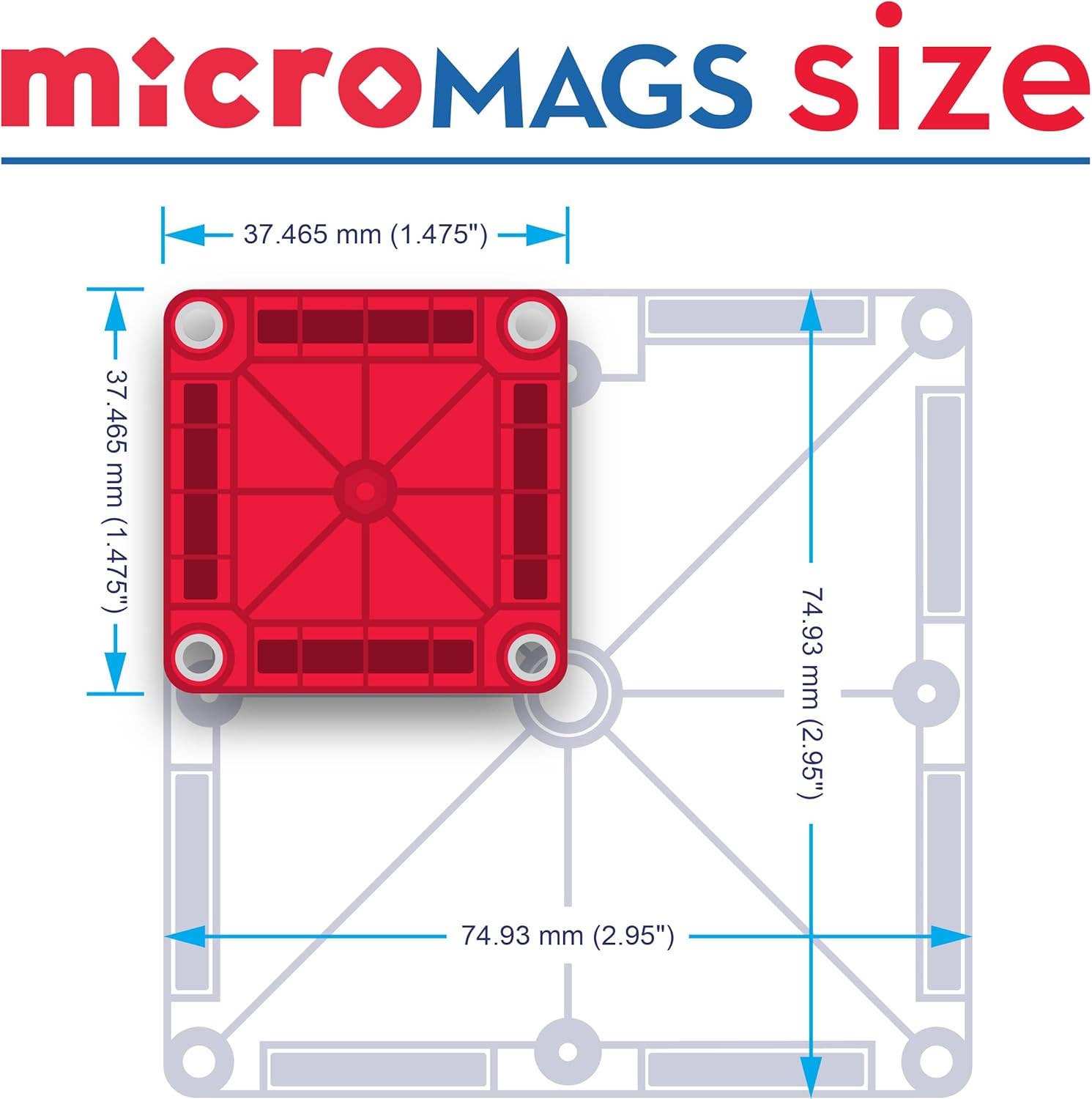Magna - Tiles MicroMAGS 26 - Piece Travel Set - From Me To You