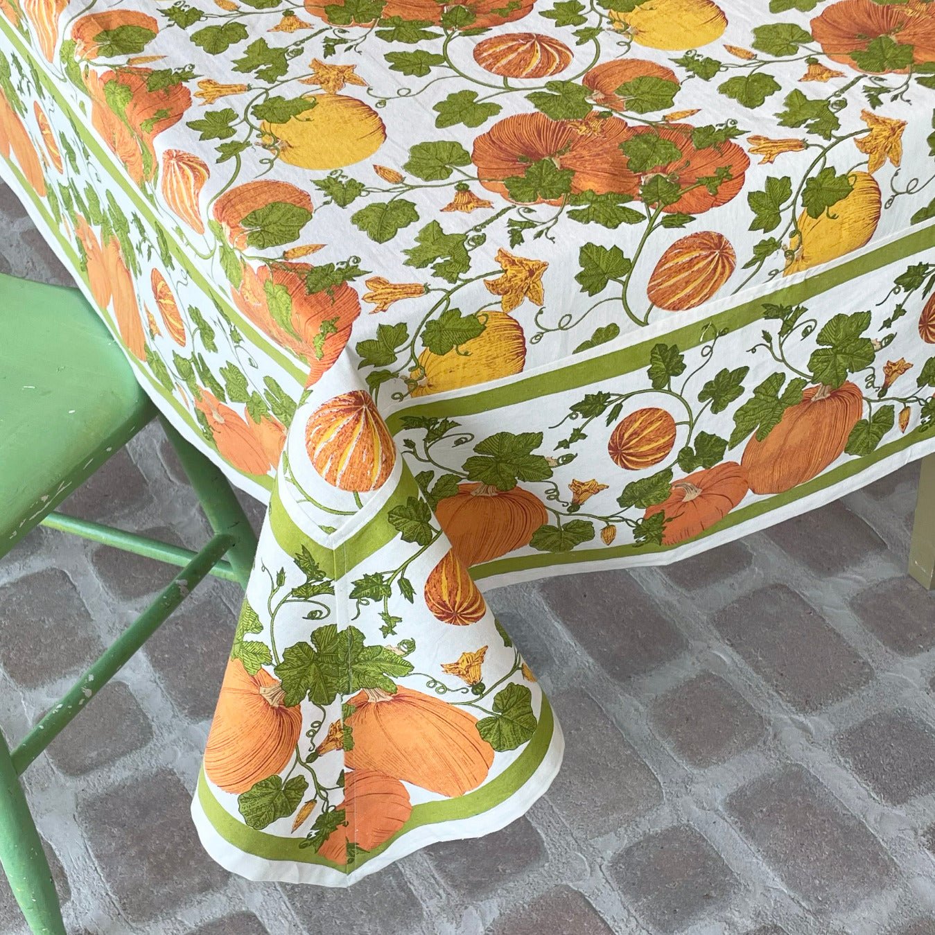 Mahogany - 60" x 90" Tablecloth - Pumpkin Field - From Me To You