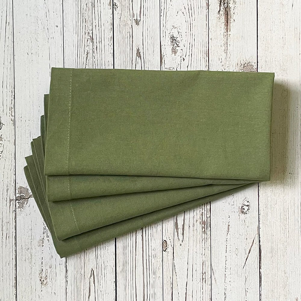 Mahogany - Solid Napkin - Set Of 4 - Forest Green - From Me To You