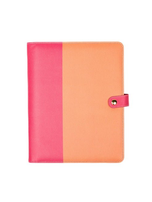 Mary Square Colorblock Folio - Coral - From Me To You