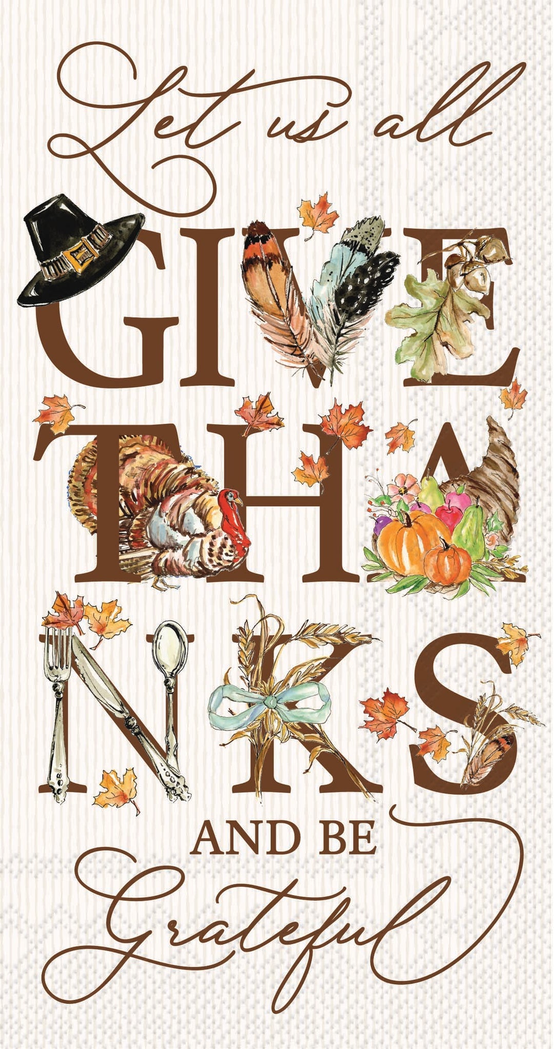 Boston International - Paper Guest Towels -THANKSGIVING THANKS