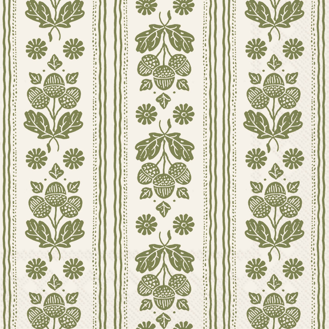 Boston International - Paper Cocktail Napkin/AUTUMN WALLPAPER GREEN