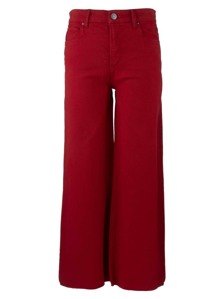 Meg High Rise Wide Leg from Kut from the Kloth-Ruby Red - From Me To You