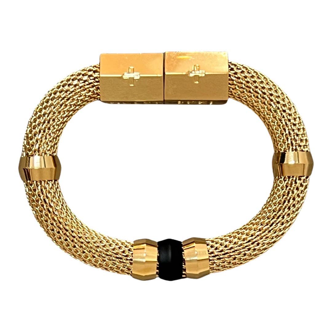 Mesh Candy Bracelet Black - From Me To You