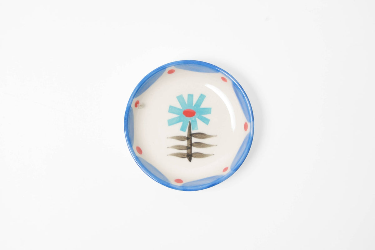 Mini Blue Daisy Trinket Tray-Ceramic Tasting Bowl-Pinch Bowl - From Me To You