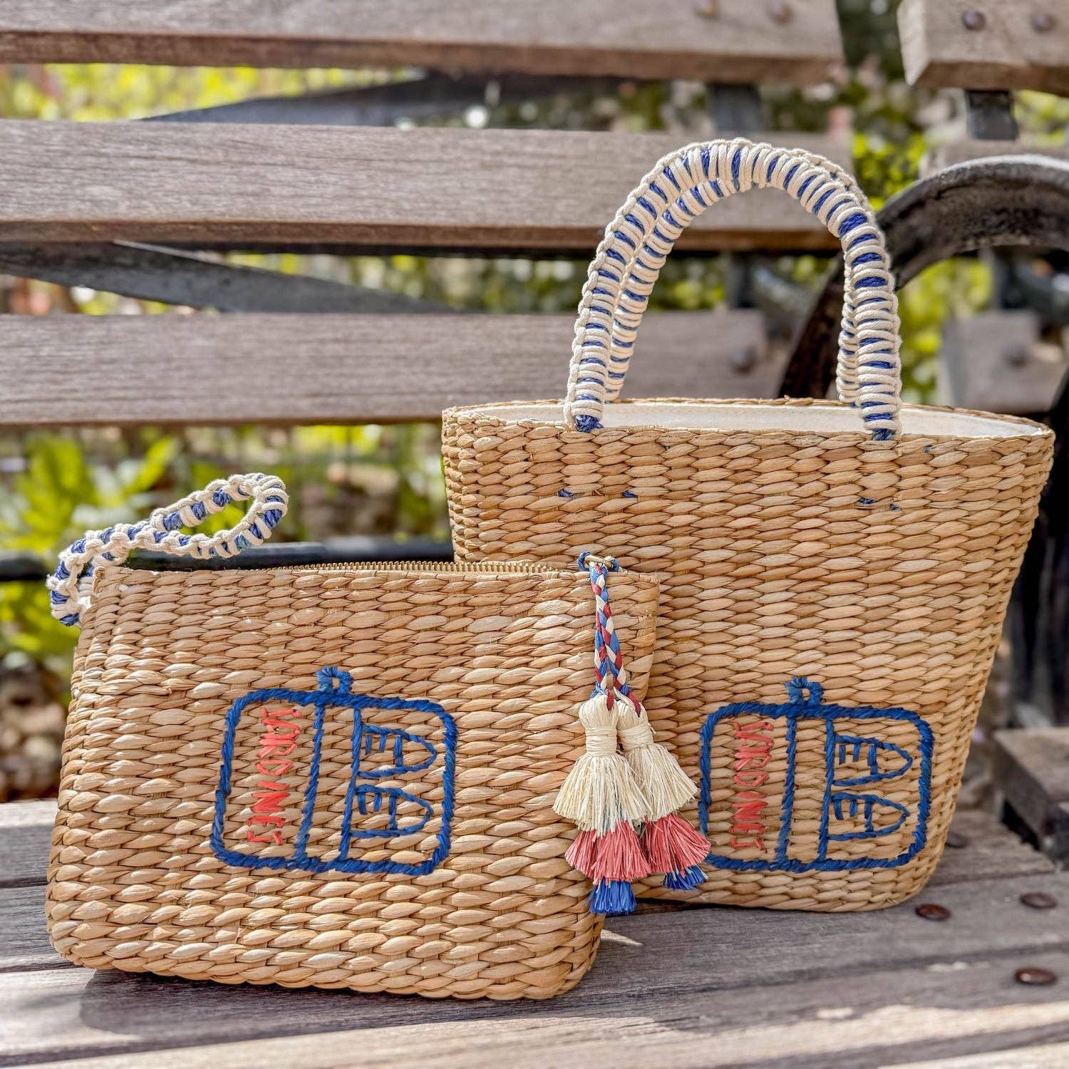 Mini Woven Tote Bag with Embroidered Sardine Can – Artisan Tote | LIKHÂ - From Me To You
