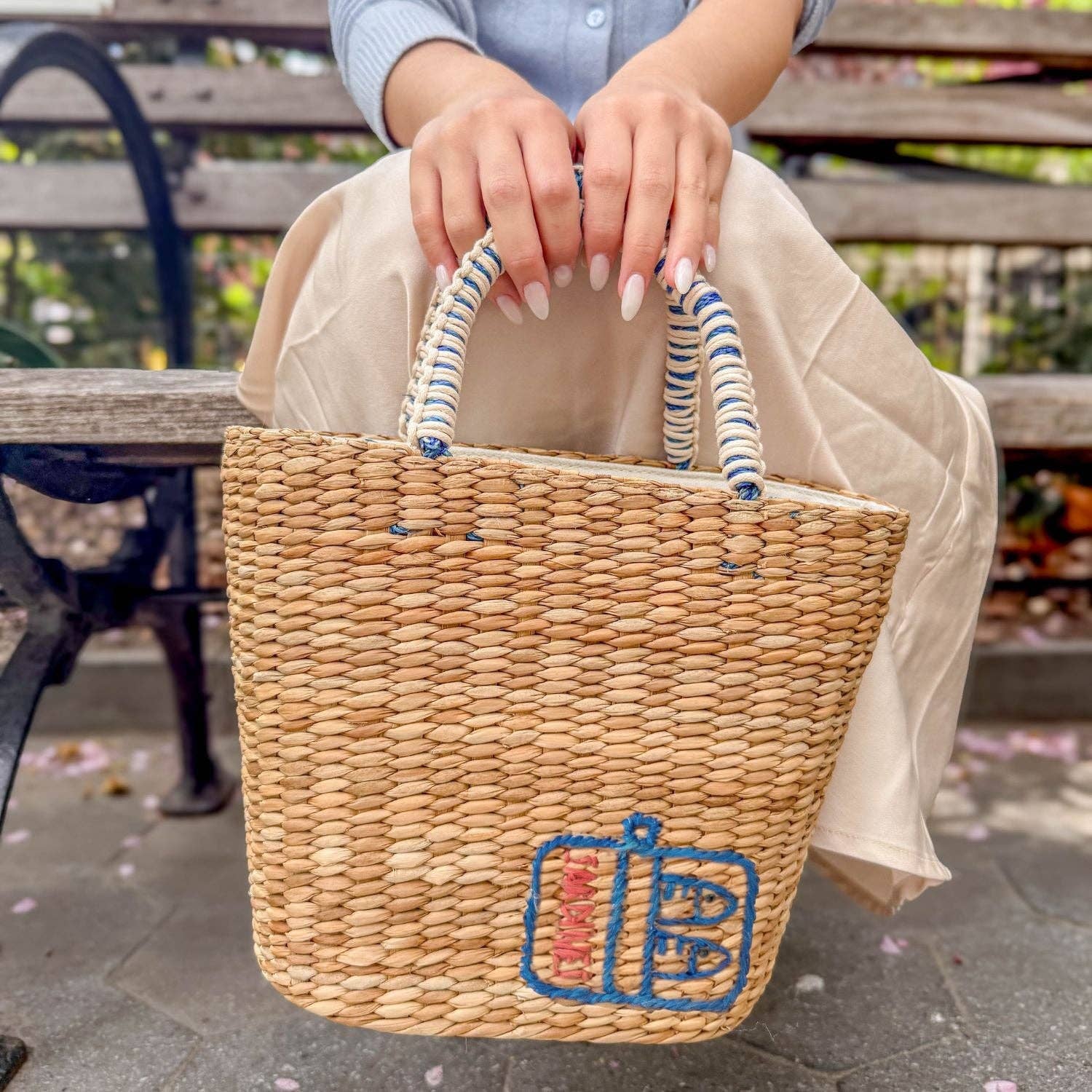 Mini Woven Tote Bag with Embroidered Sardine Can – Artisan Tote | LIKHÂ - From Me To You