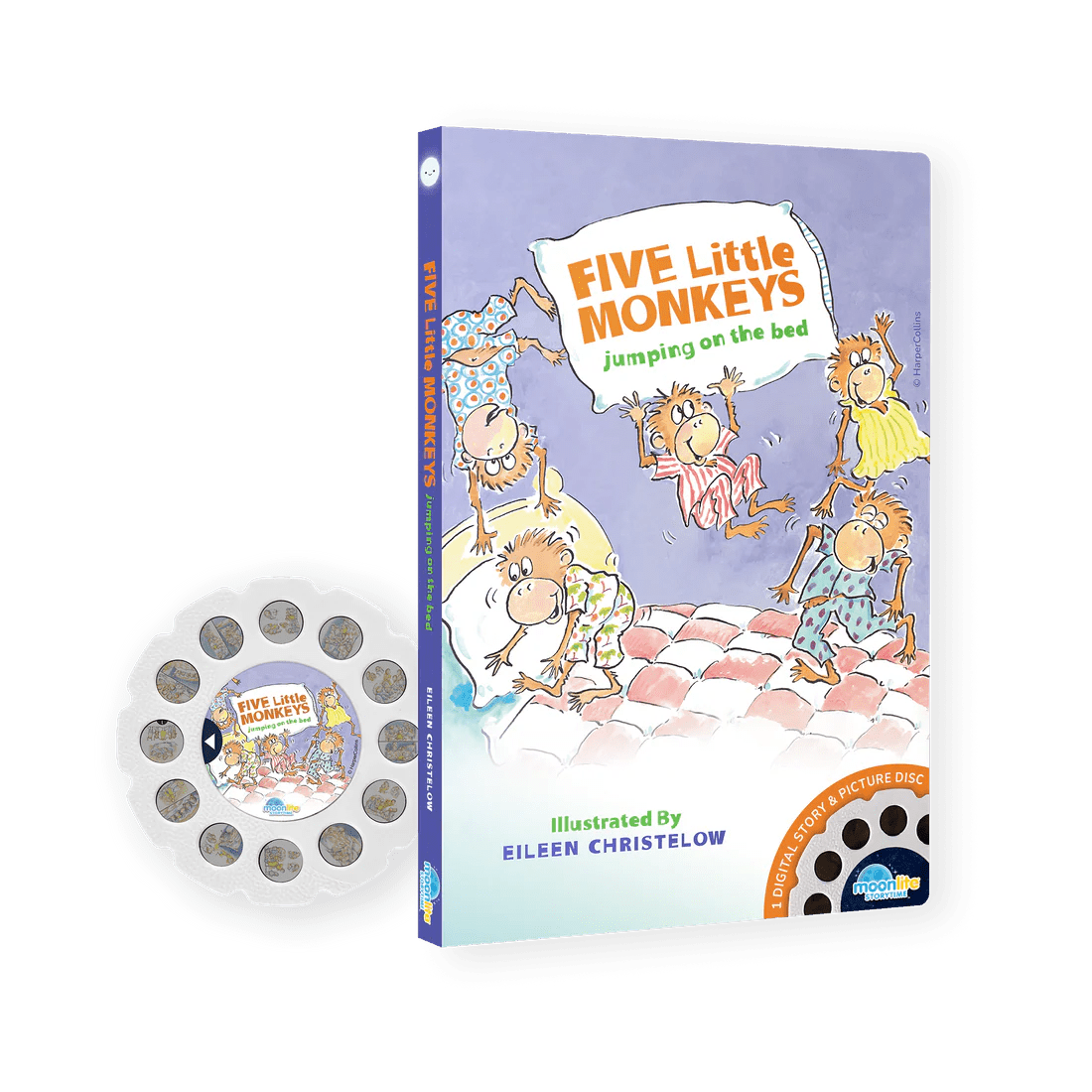 Moonlite Storytime Five Little Monkeys Jumping on the Bed Single Story - From Me To You