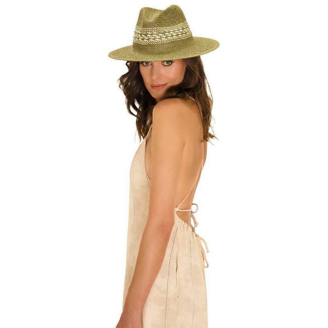 Powder - Amara Hat - Forest Green/Cream - From Me To You