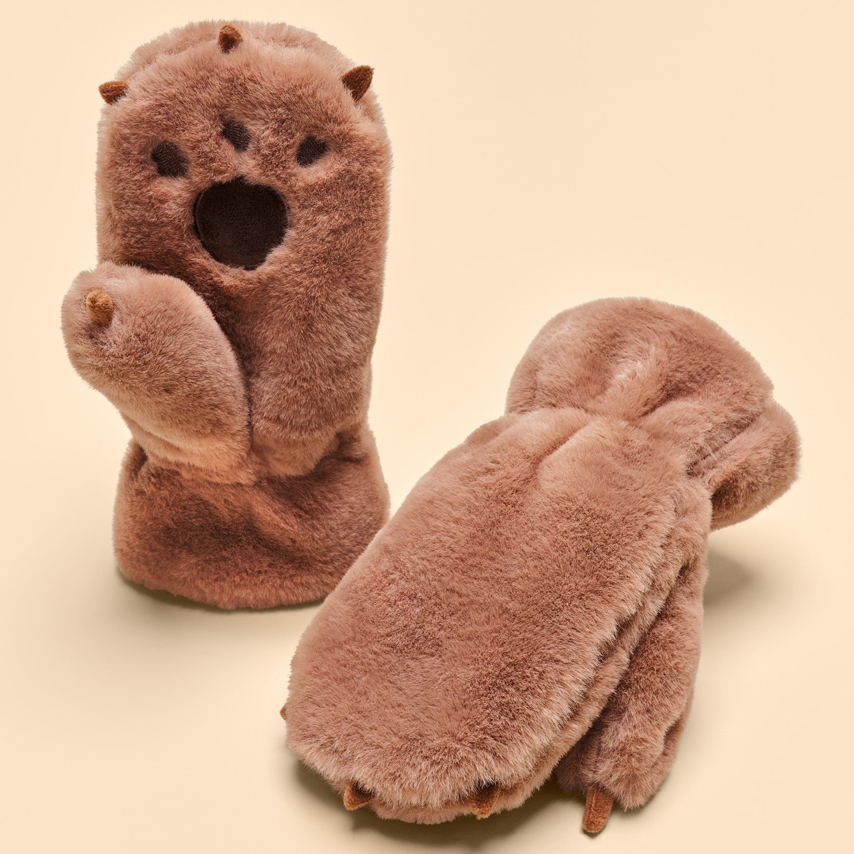 Powder Design Kids Mittens - Bear Paw - Chocolate - From Me To You