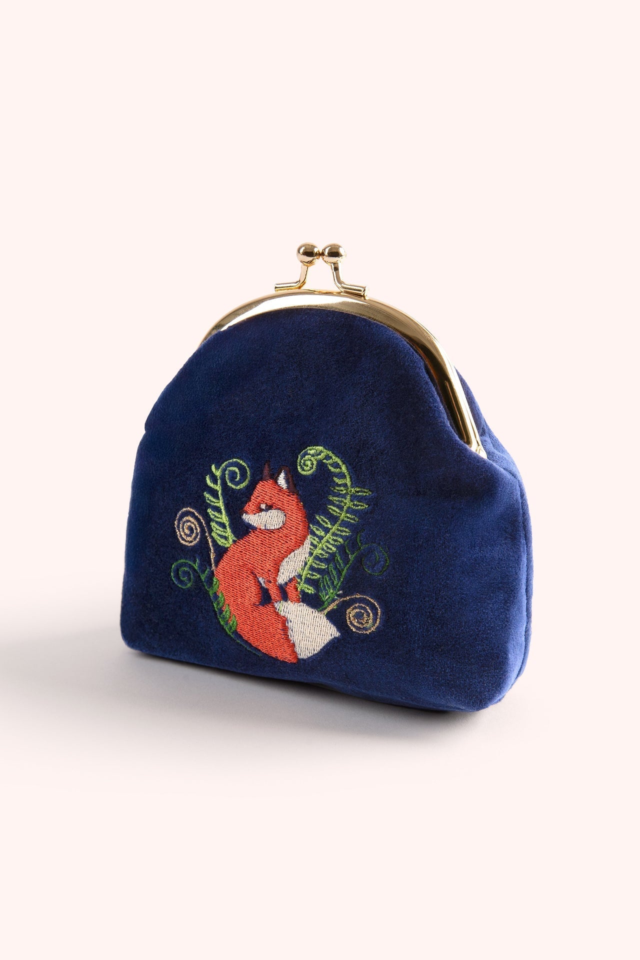 Powder Design Velvet Coin Purse - Elegant Fox - From Me To You