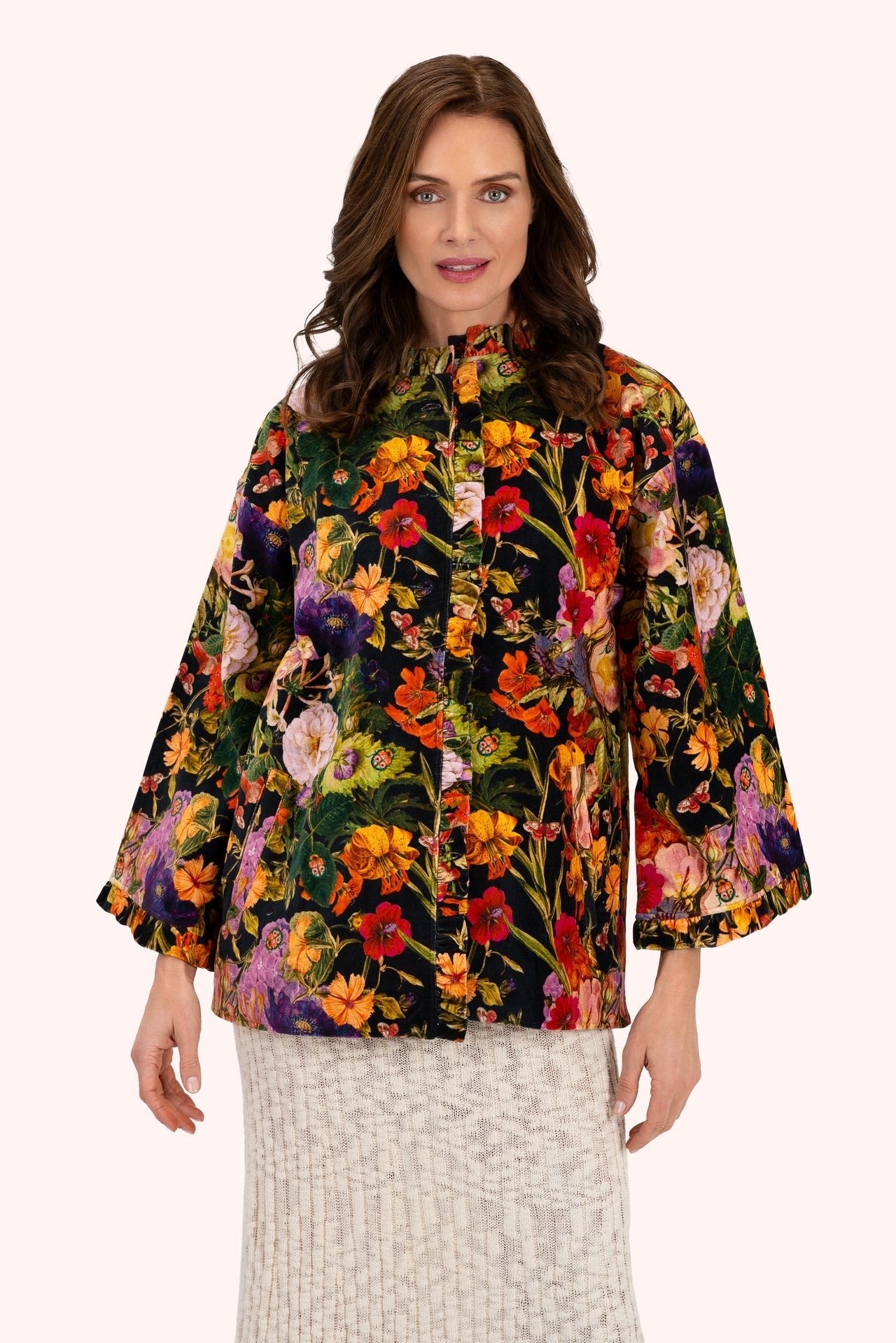 Powder Design Velvet Jacket - Midnight Posy - From Me To You