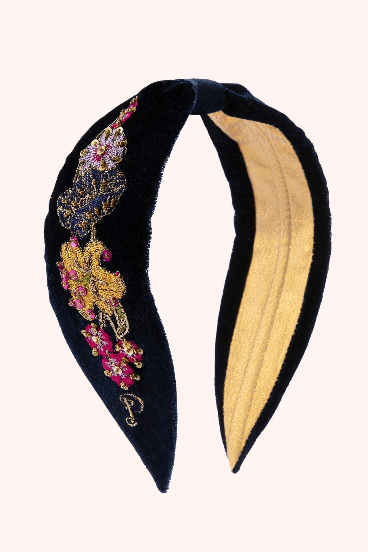 Powder - Velvet Headband - Midnight Posy - From Me To You