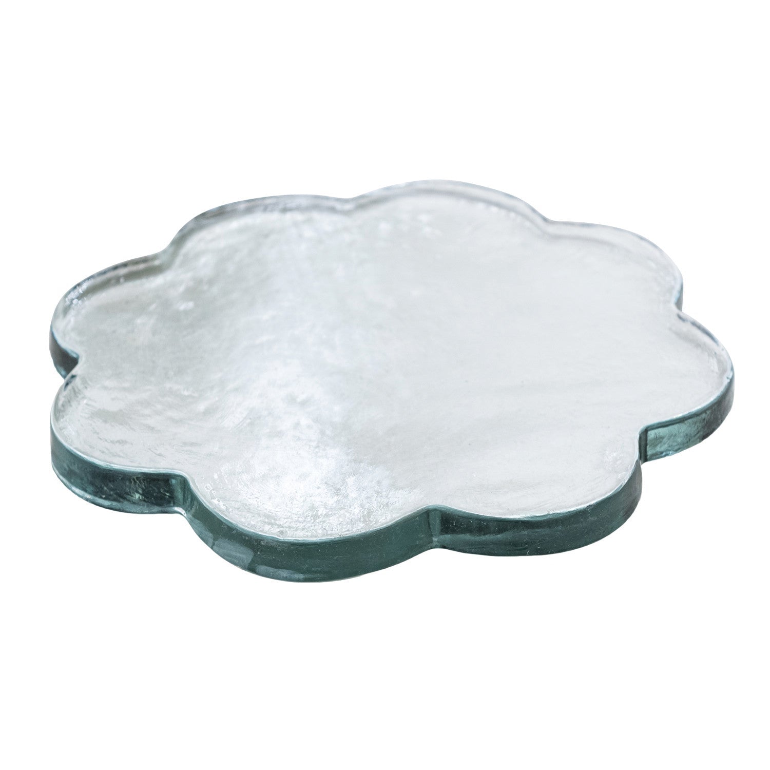 Pressed Glass Scalloped Cheese/Serving Board - From Me To You