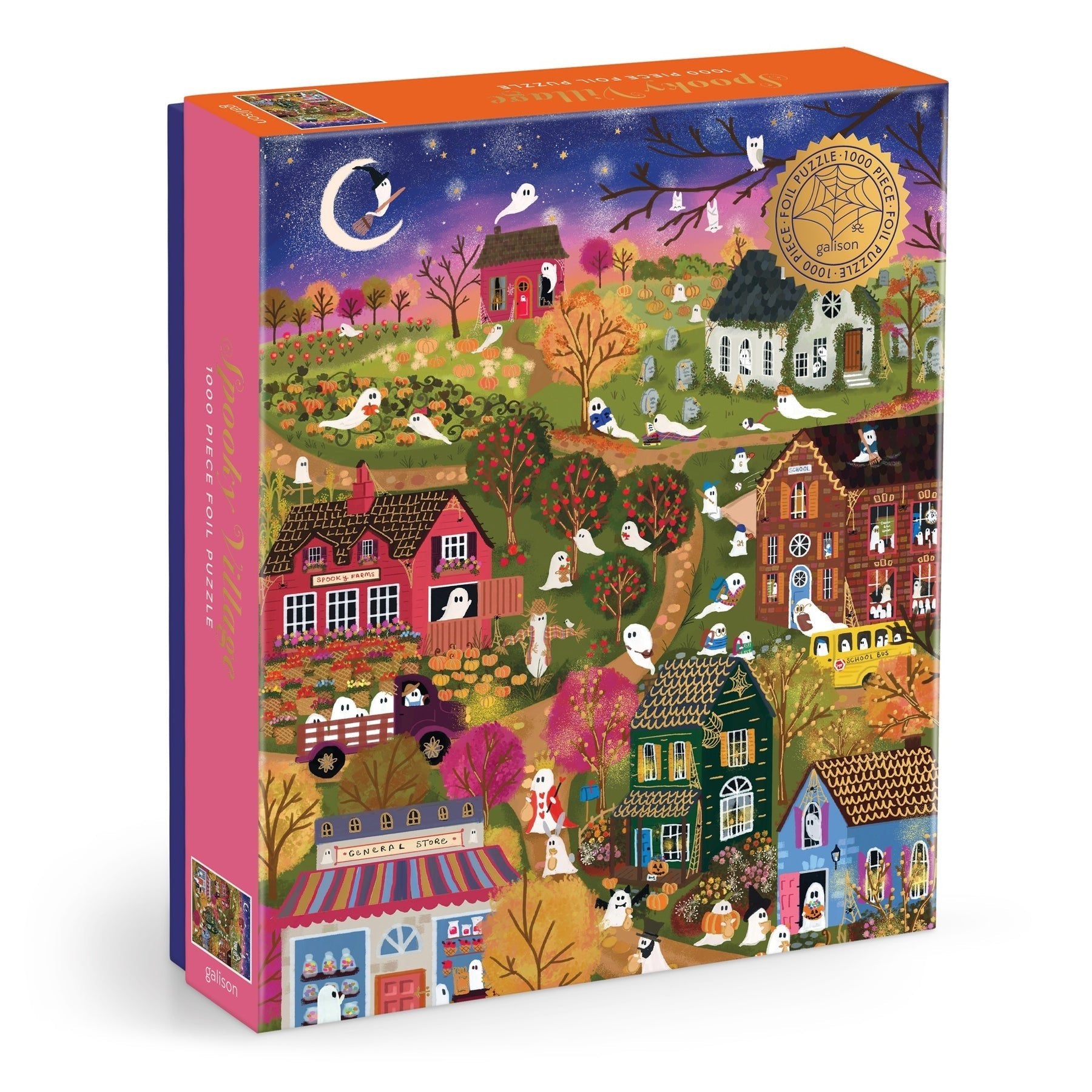Puzzle - Joy Laforme Spooky Village 1000 Piece Foil Puzzle - From Me To You