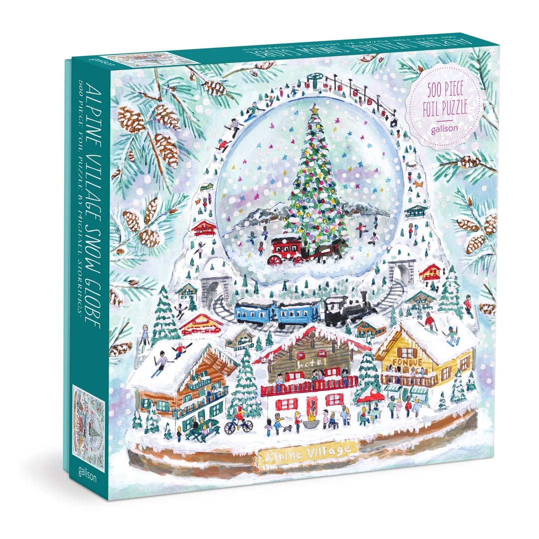 Puzzle - Michael Storrings Alpine Village Snowglobe 500 Piece Foil Puzzle - From Me To You