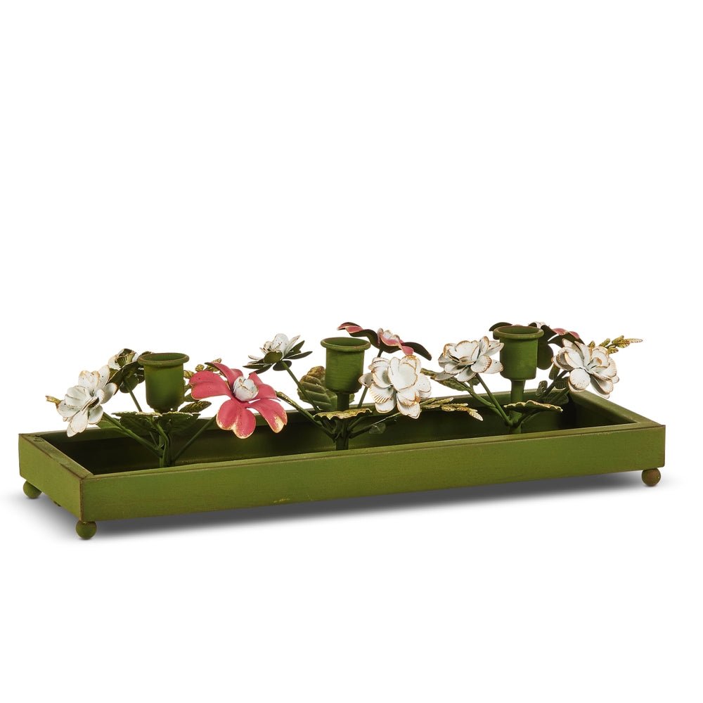 Raz 14" Floral Candle Holder - From Me To You
