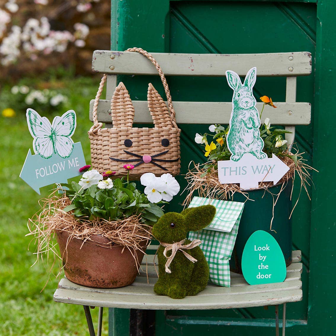 Recycled Paper Bunny Shaped Basket | Easter Basket | - From Me To You