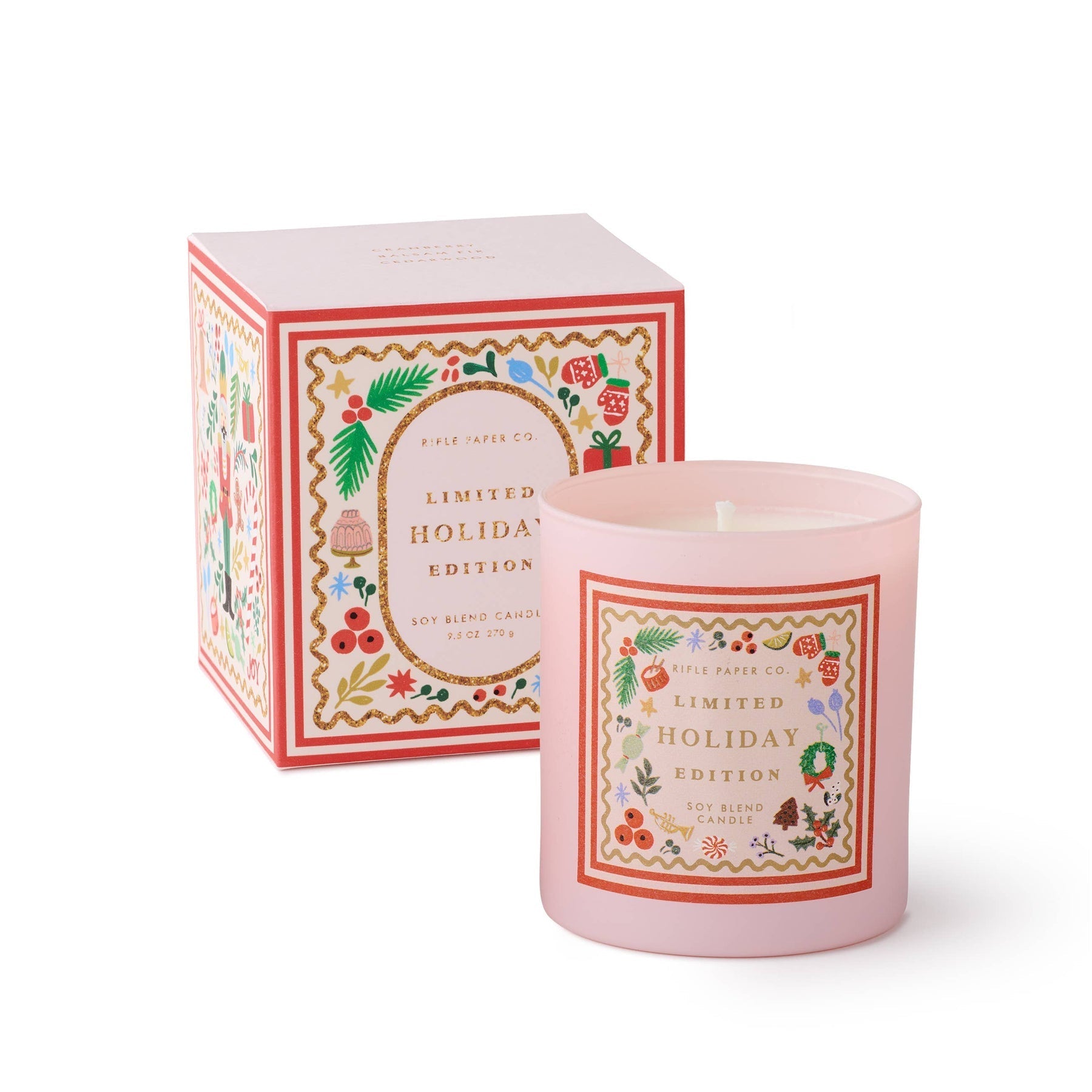 Rifle Holly Jolly Nutcracker Holiday 9 oz Glass Candle - From Me To You