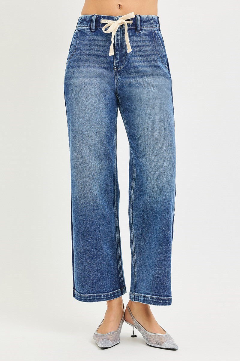 Risen High Rise Crop Wide Jeans - Medium - From Me To You