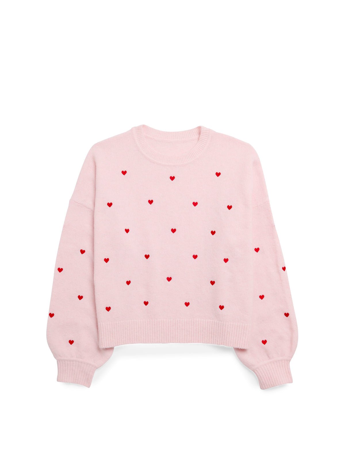 Shiraleah Hearts Sweater, Blush - From Me To You