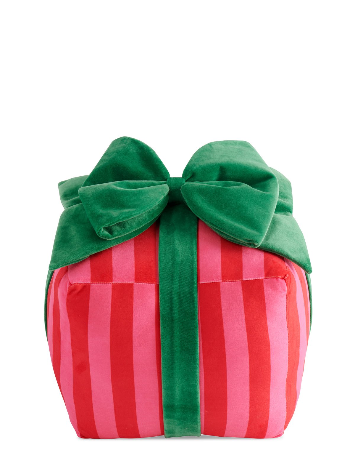 Shiraleah Stripe Gift Box Large Pillow, Red - From Me To You