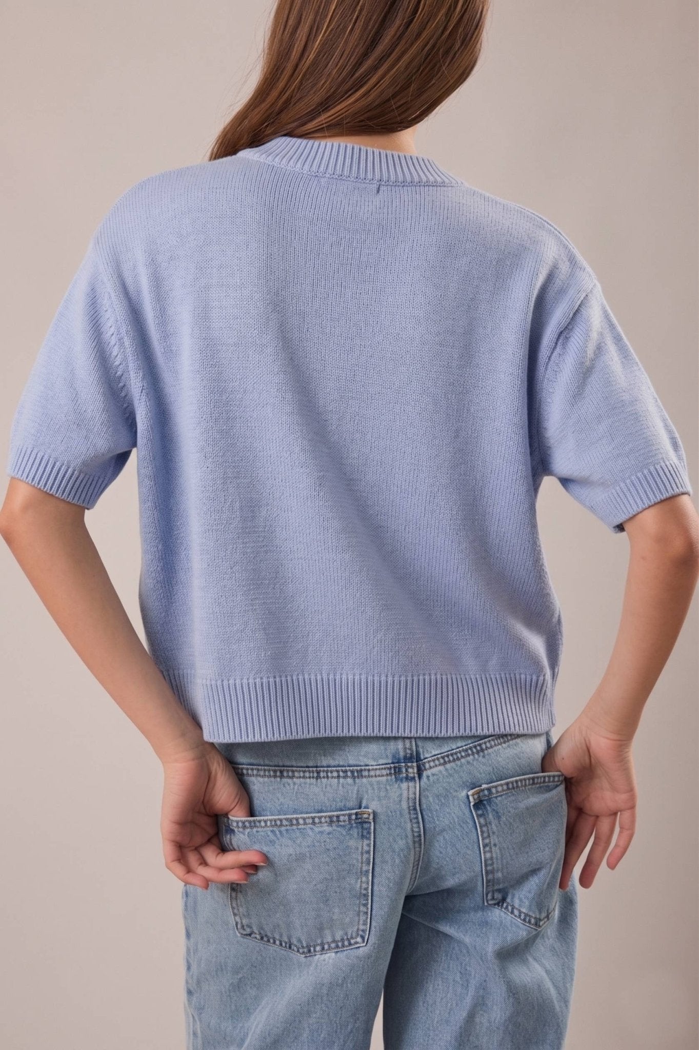 SHORT SLEEVE SWEATER CARDIGAN - From Me To You