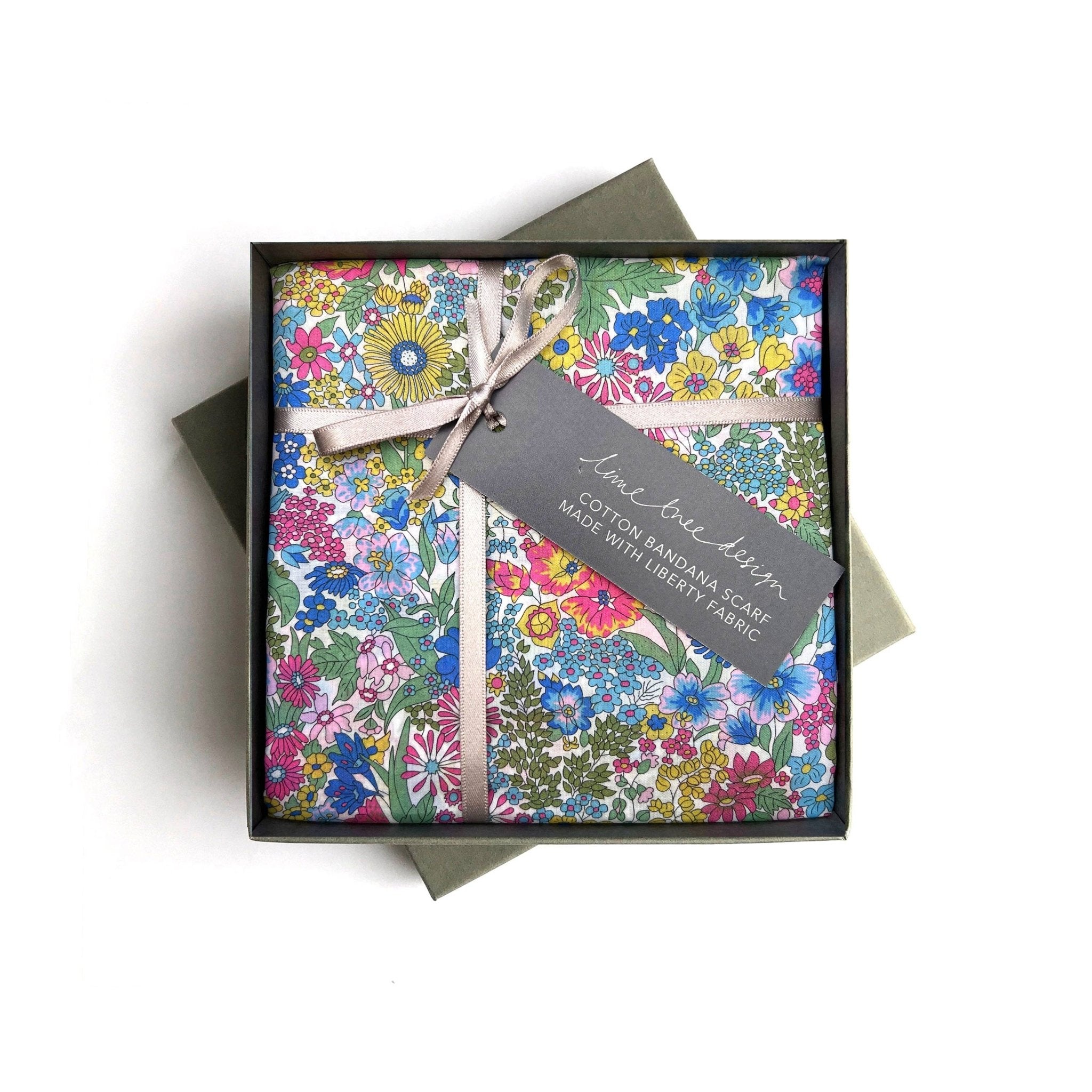 Square Bandana Scarf: Made from Liberty Fabric Margaret Annie Pastel - From Me To You