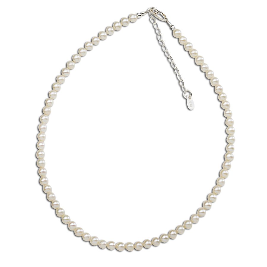 Sterling Silver Necklace with Freshwater Pearls 12 - 14" adjustable - From Me To You