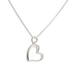Sterling Silver Sassy Open Heart on 14" Chain - From Me To You