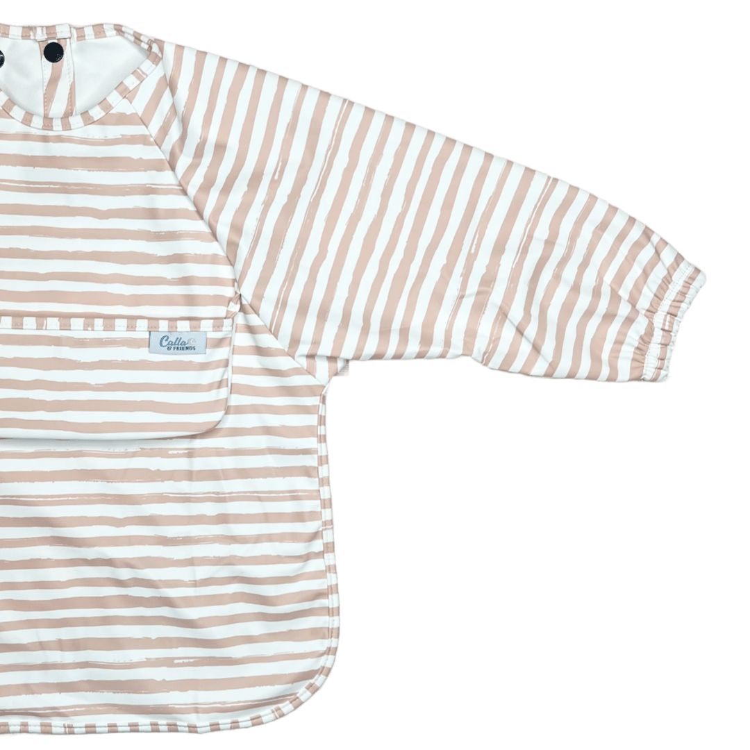 The Grayson Long Sleeve Bib - Brush Stripes - From Me To You