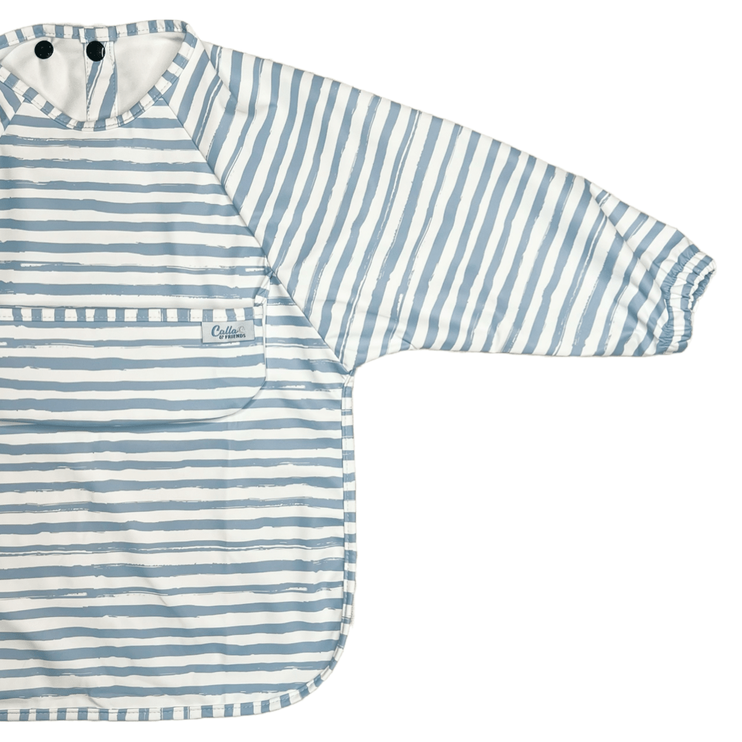 The Grayson Long Sleeve Bib - Brush Stripes - From Me To You