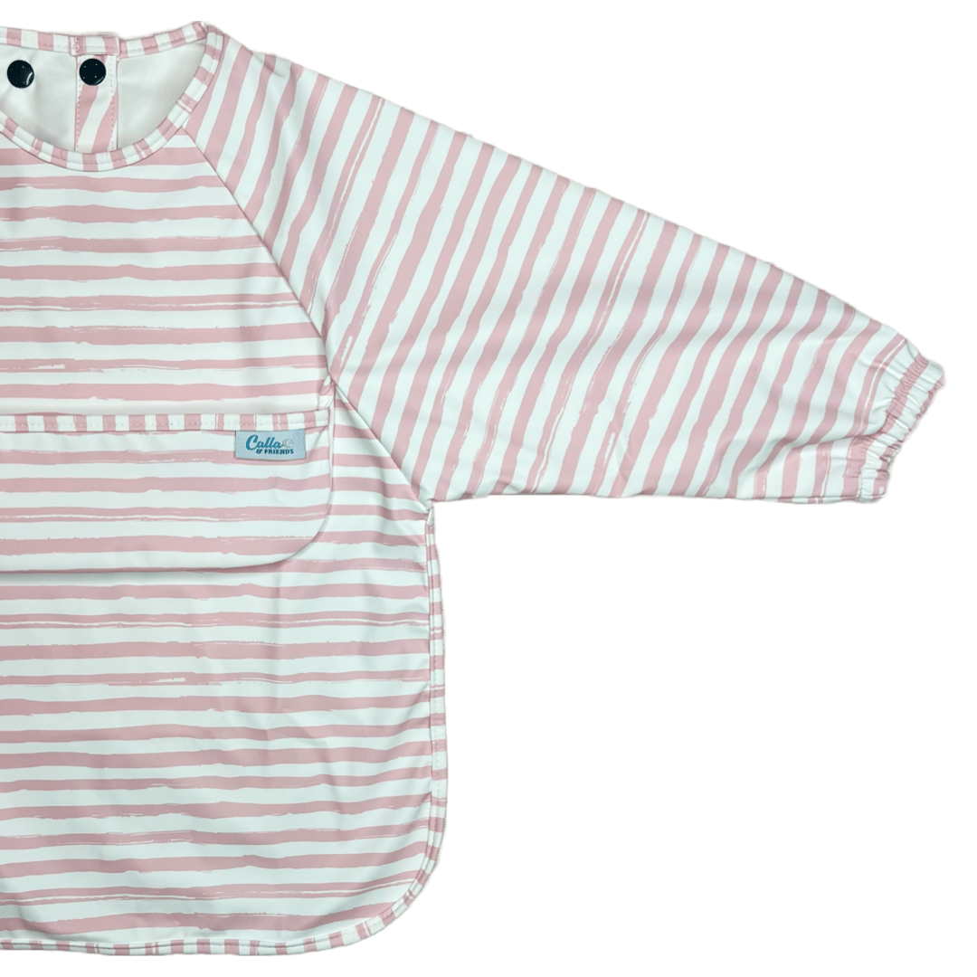 The Grayson Long Sleeve Bib - Brush Stripes - From Me To You