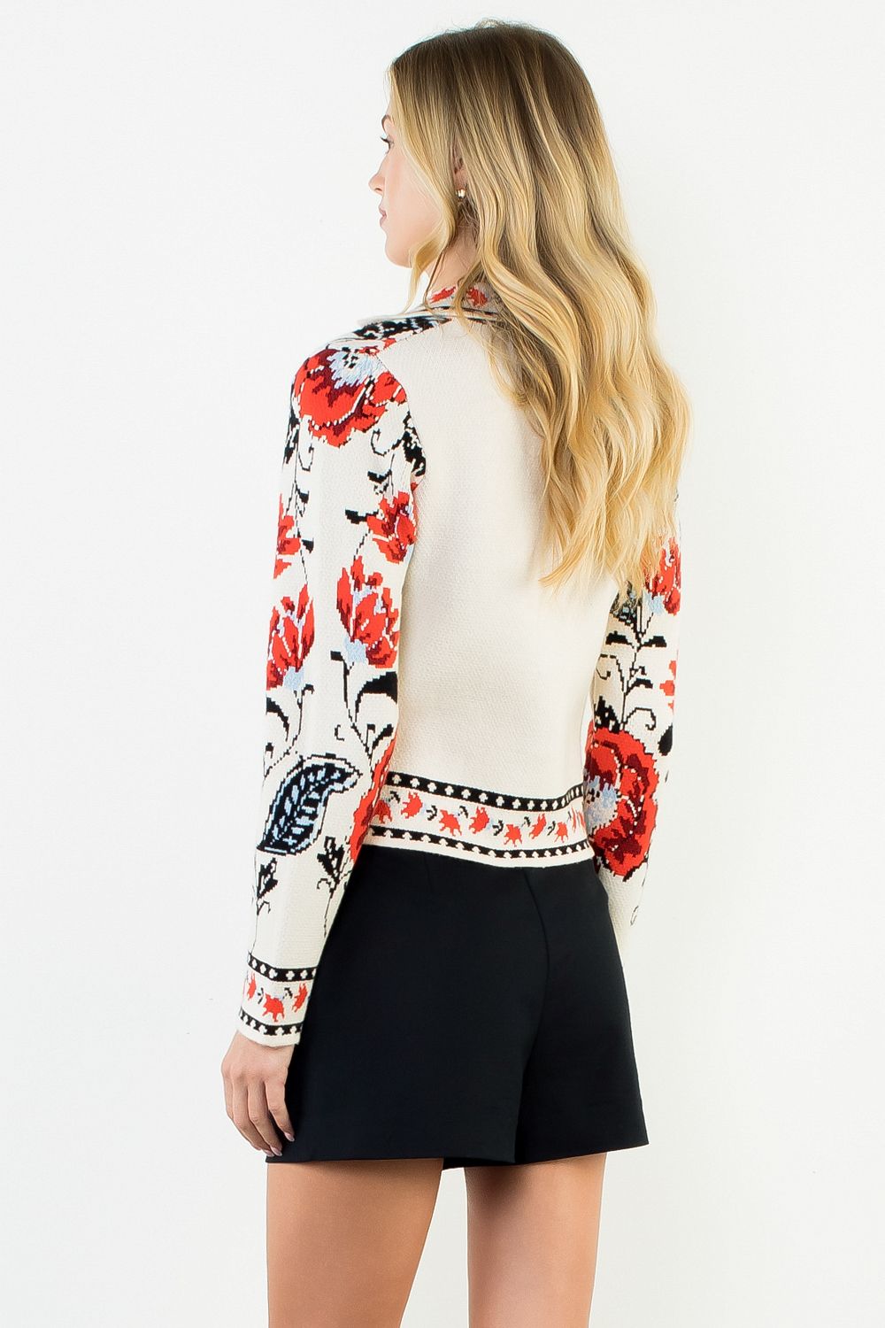THML Long Sleeve Pattern Knitted Cardigan