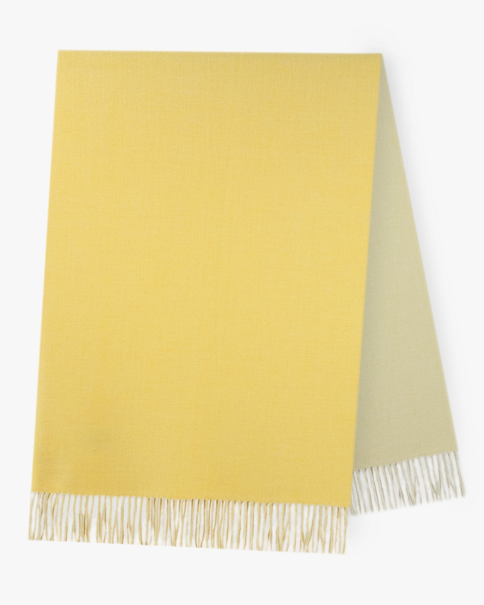 Wool Feel Solida Color Scarf - Yellow - From Me To You