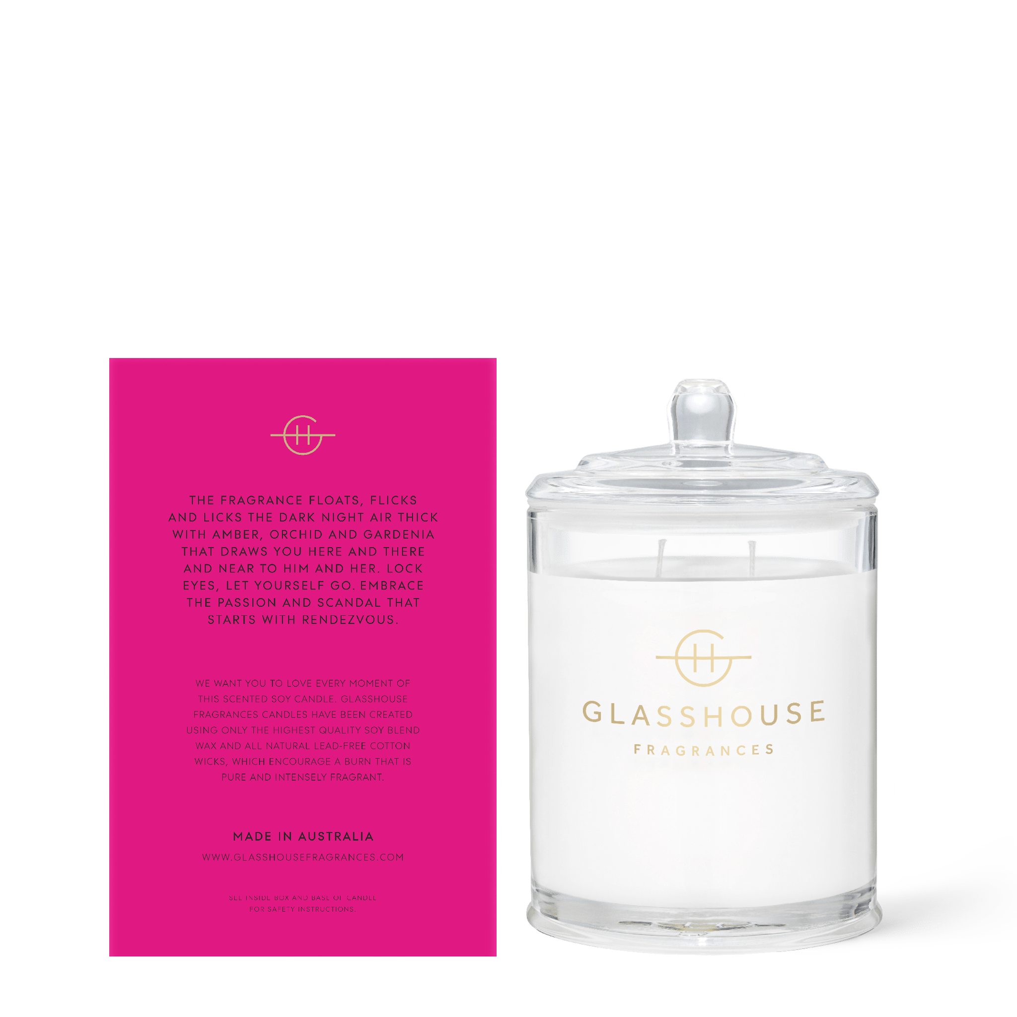 Glasshouse 13.4 oz. Candle - Rendezvous - From Me To You